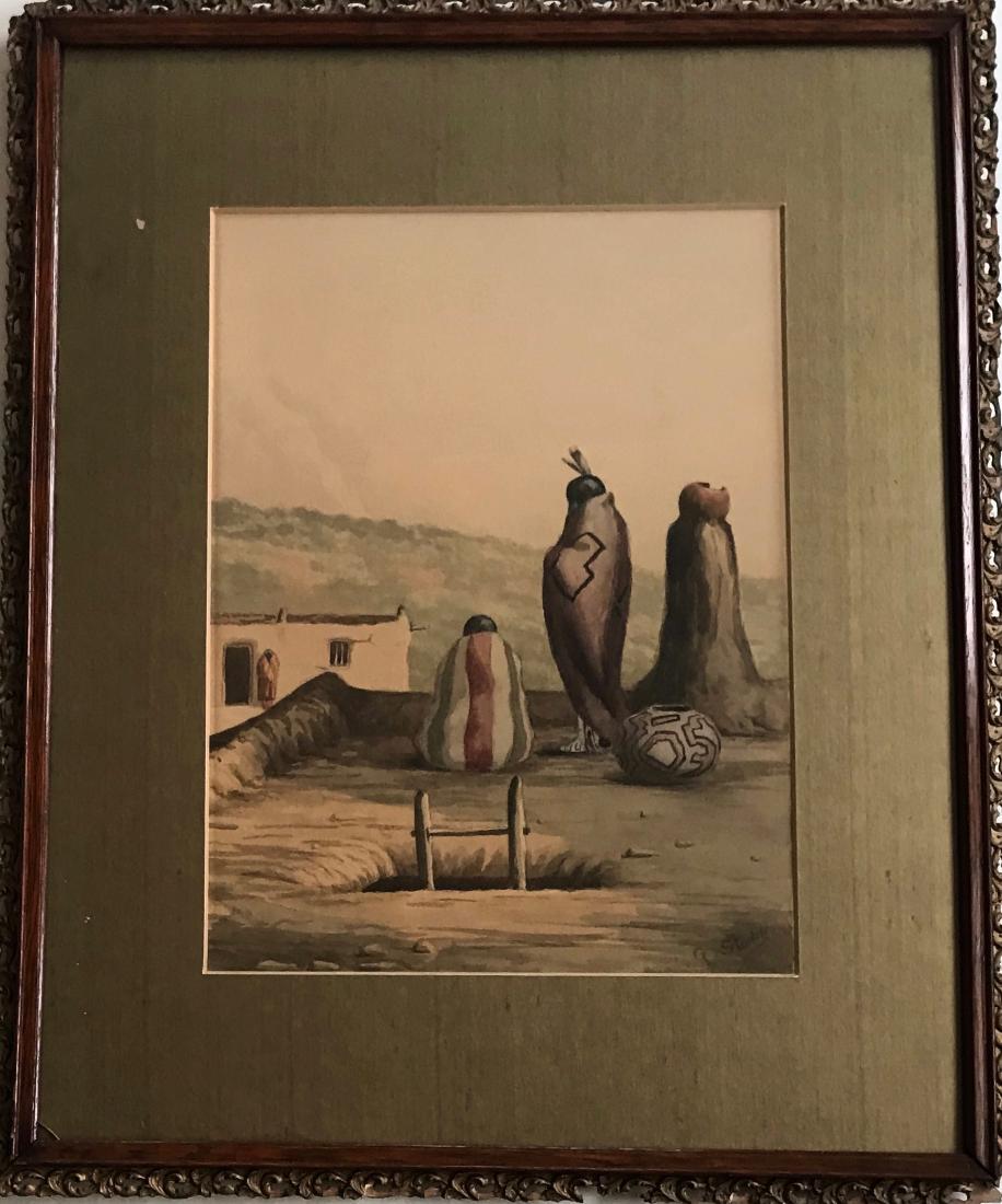 Native American Village Painting, George Stanley (1 of 3)