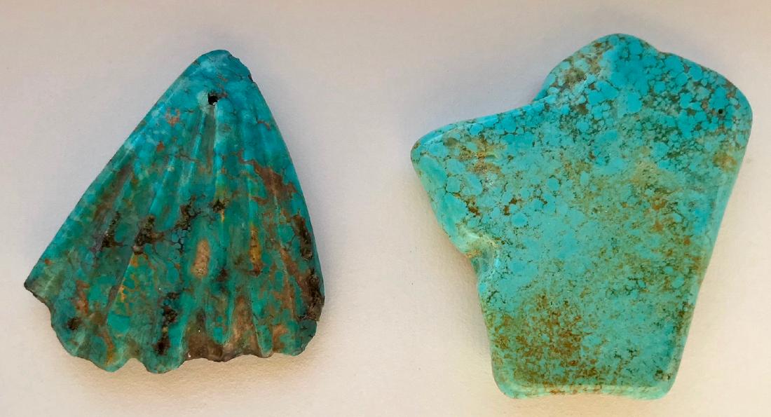 Two Large Natural Turquoise Specimen Stones (1 of 5)