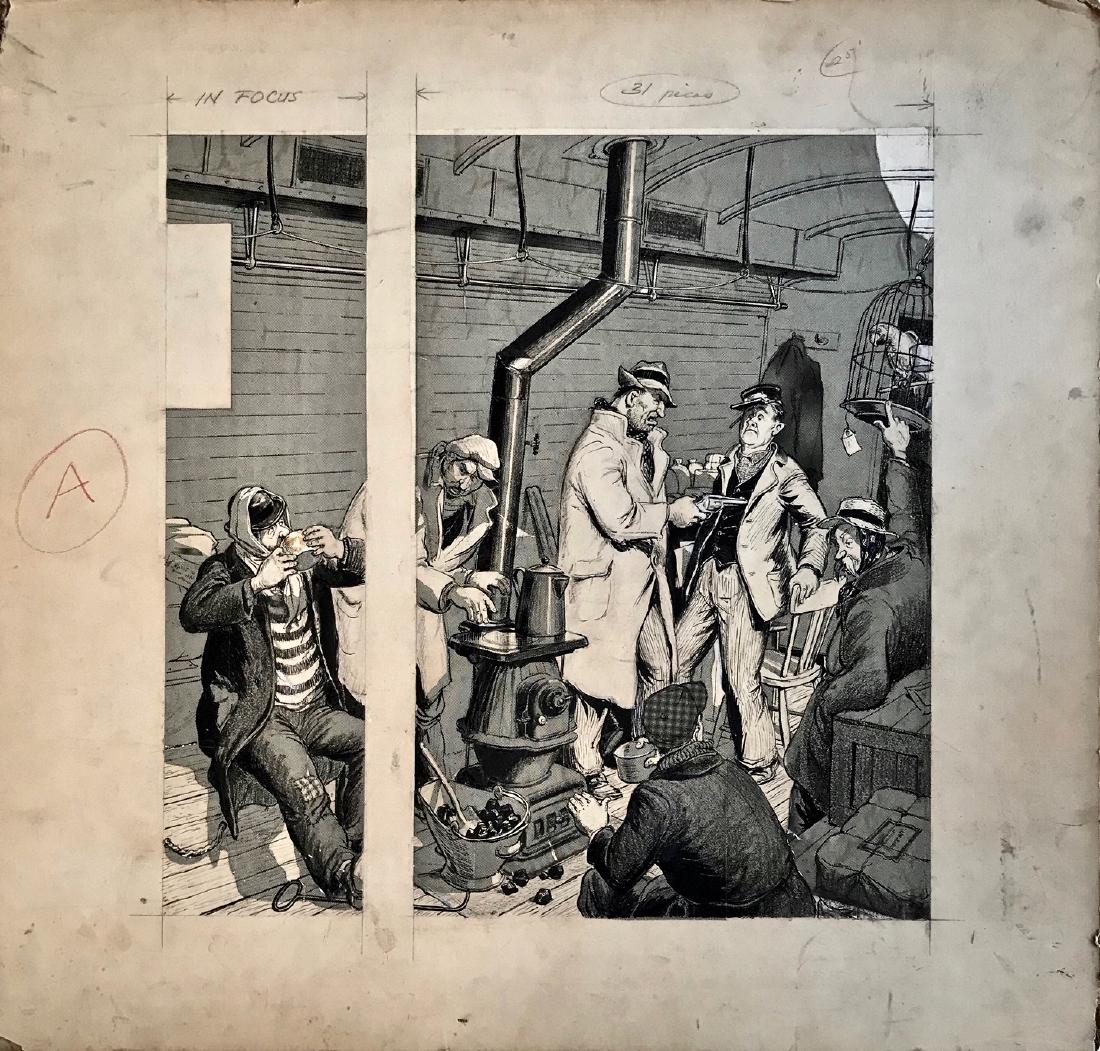 Railroad Magazine Original Illustration Painting 1953 (1 of 5)