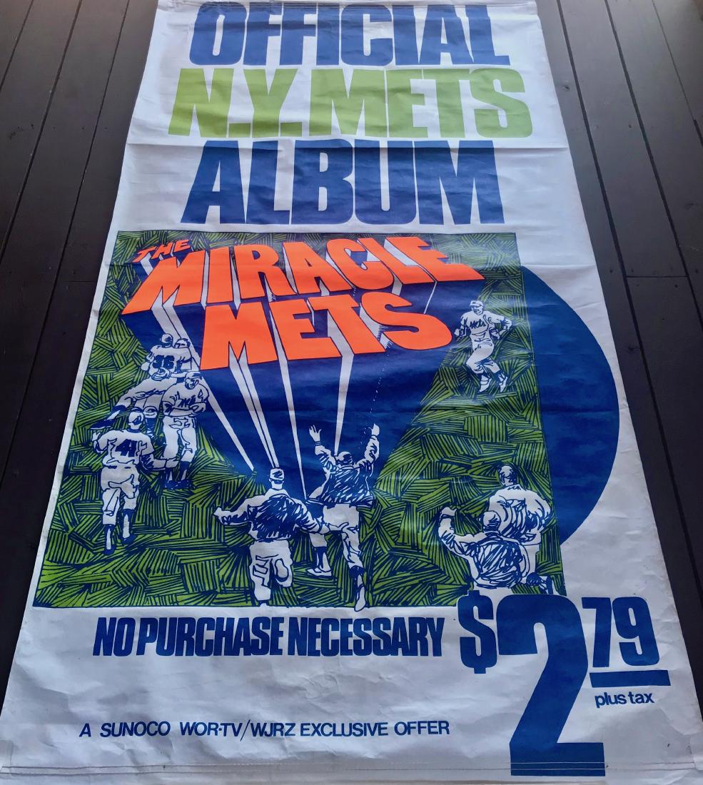 1969 MIRACLE METS ALBUM ADVERTISEMENT BANNER   7ft.6in. (1 of 4)