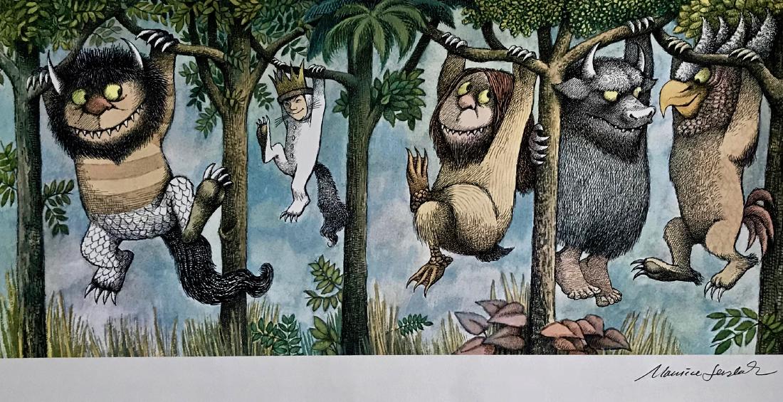 HANGING FROM THE TREE LIMBS Hand-Signed SENDAK (1 of 4)