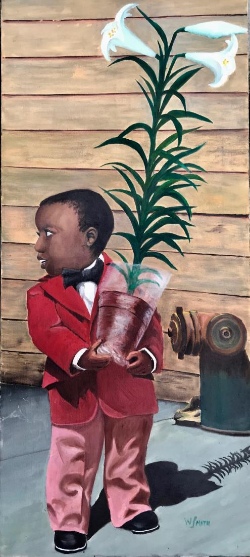 African American Folk Art Painting SUNDAY BEST W. Smith (1 of 4)