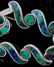 Los Castillo Taxco Sterling Turquoise Azurite Bracelet - 2