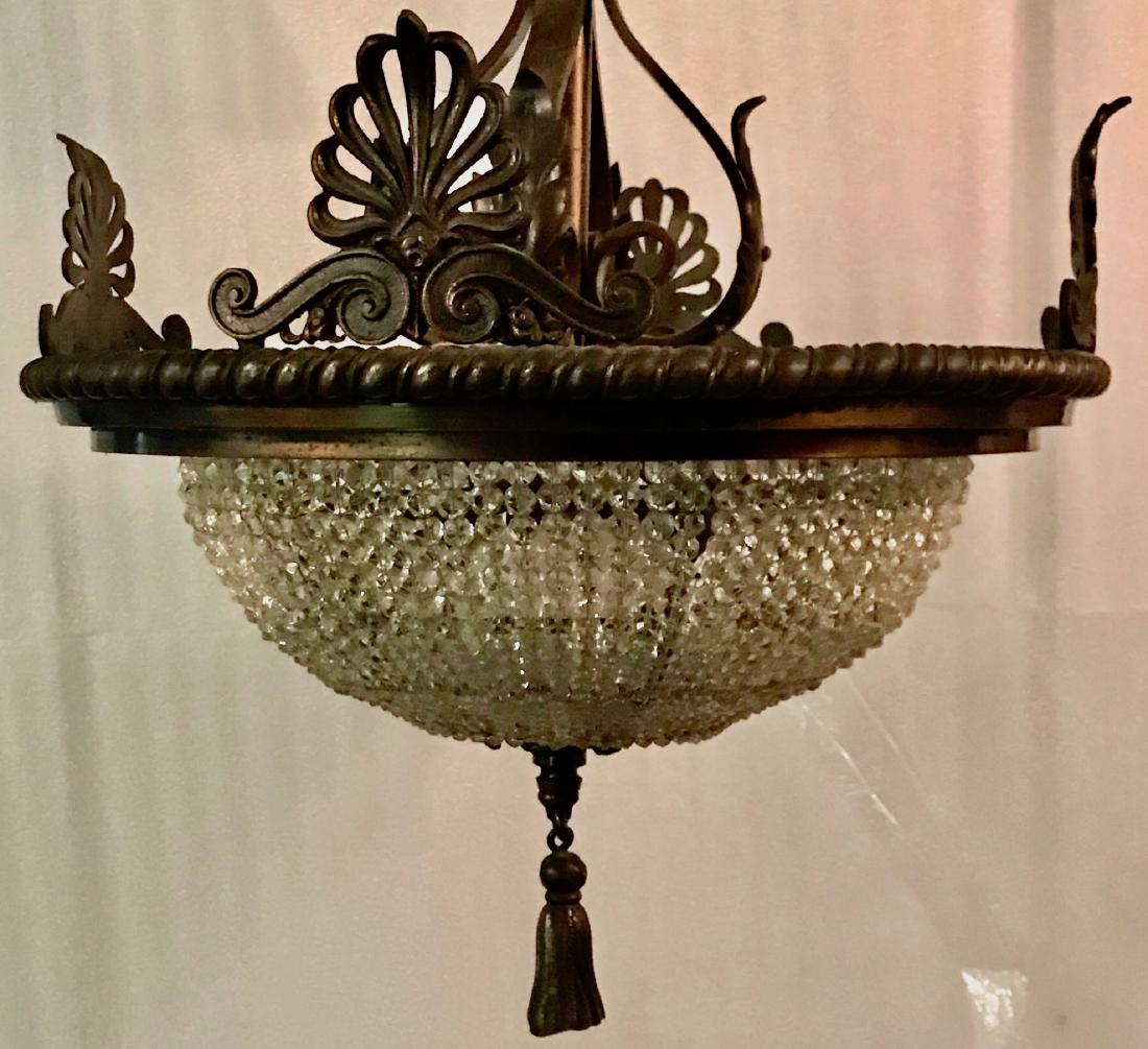 Art Deco Crystal Dome Chandelier, 1920s (1 of 3)