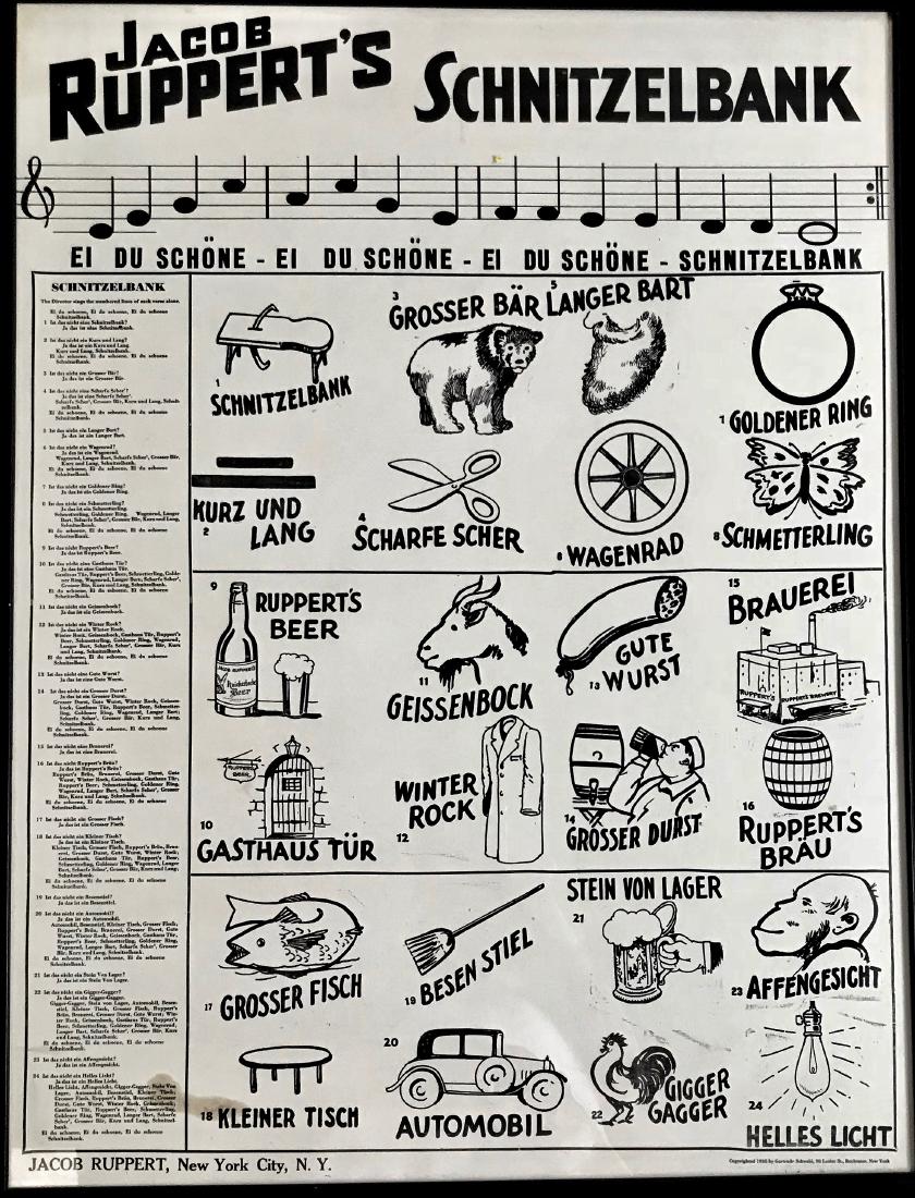 Jacob Ruppert Schnitzelbank Advertising Beer Poster (1 of 4)