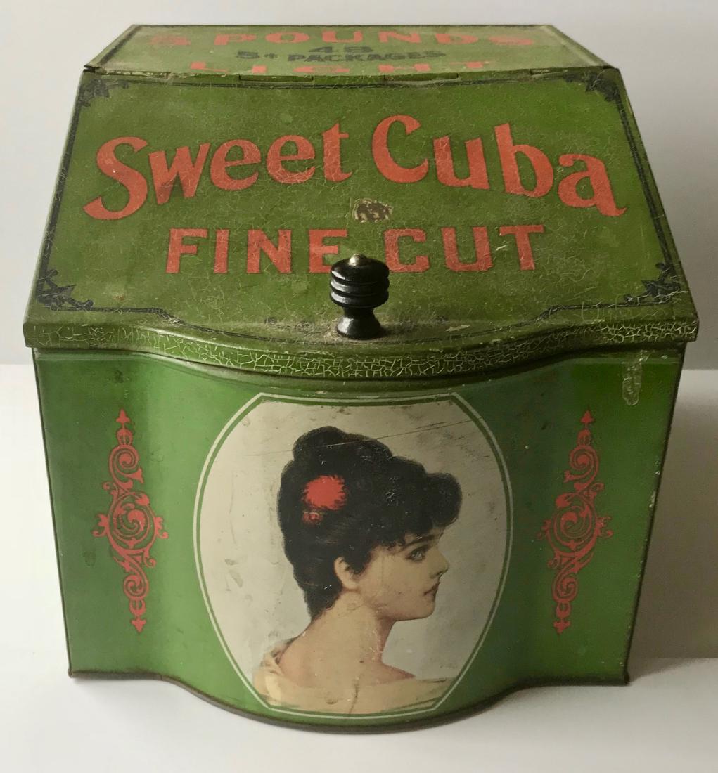 Sweet Cuba Tobacco Advertising Counter Tin (1 of 6)