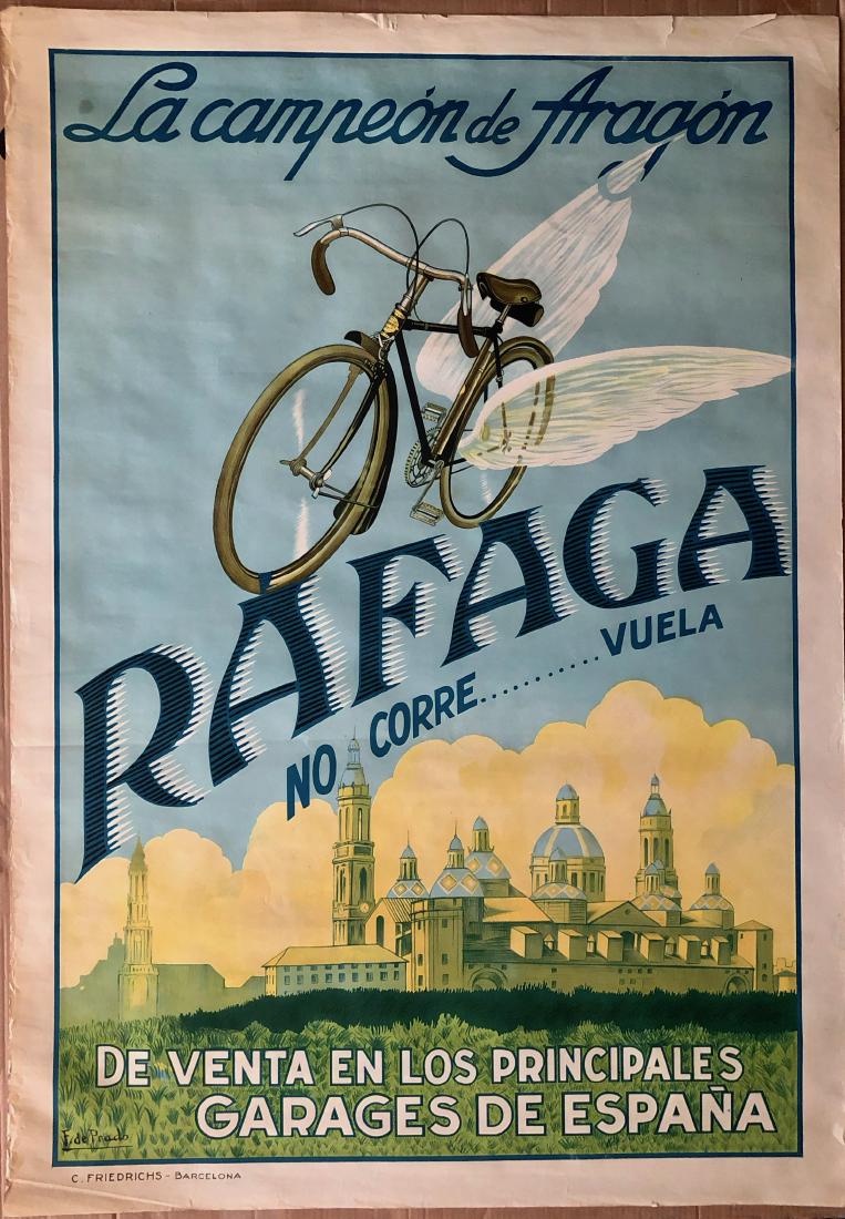 REFAGA Spanish Bicycle Advertisement Poster 1930s (1 of 5)