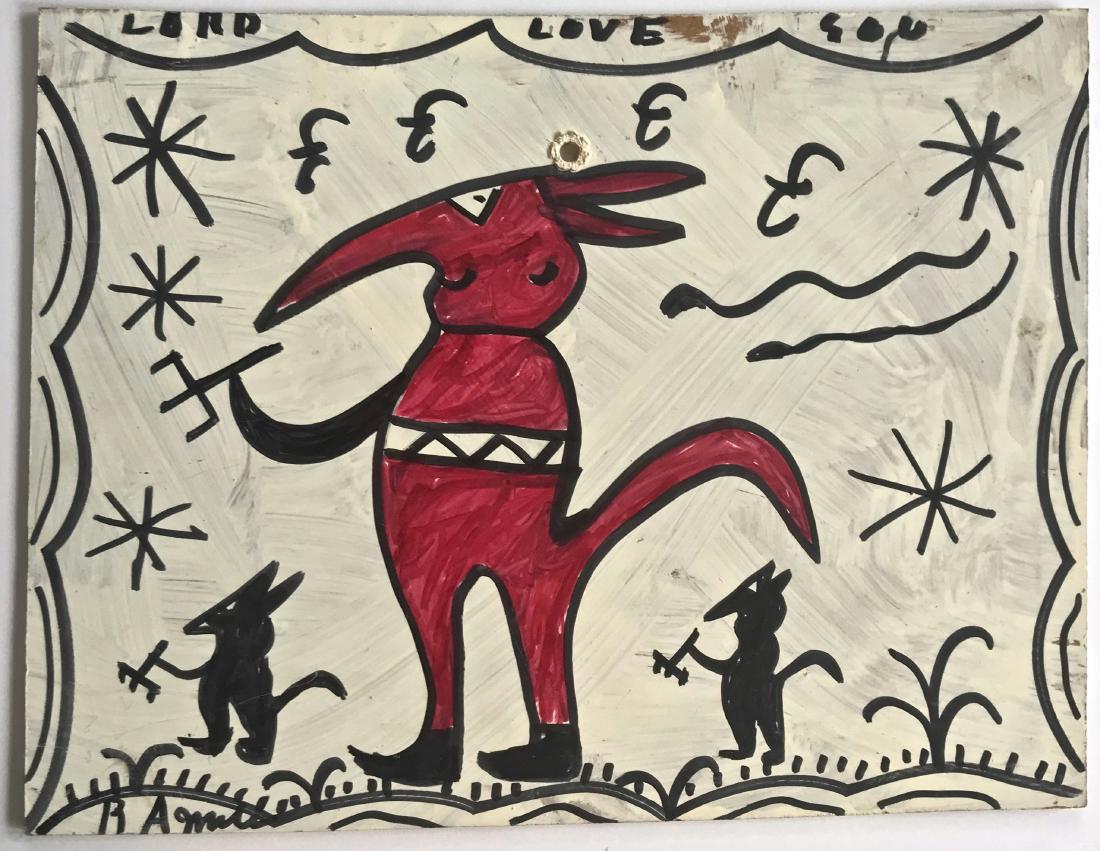 Outsider Folk Art Painting R. A. Miller (1 of 2)