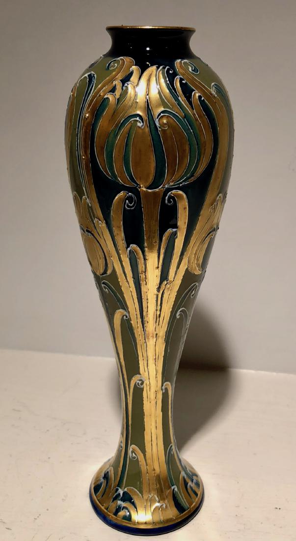 Moorcroft Macintyre Green & Gilt Gold Vase (1 of 4)