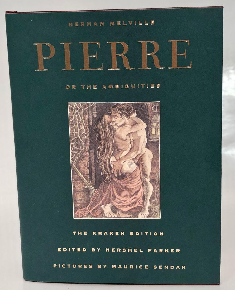 Melville PIERRE Illustrated & Signed Maurice Sendak: First edition book: Pierre: or The Ambiguities: The Kraken Edition by Herman Melville, edited by Hershel Parker.. Illustrated and hand-signed in ink by Maurice Sendak. 30 full-color bawdy erotic and h
