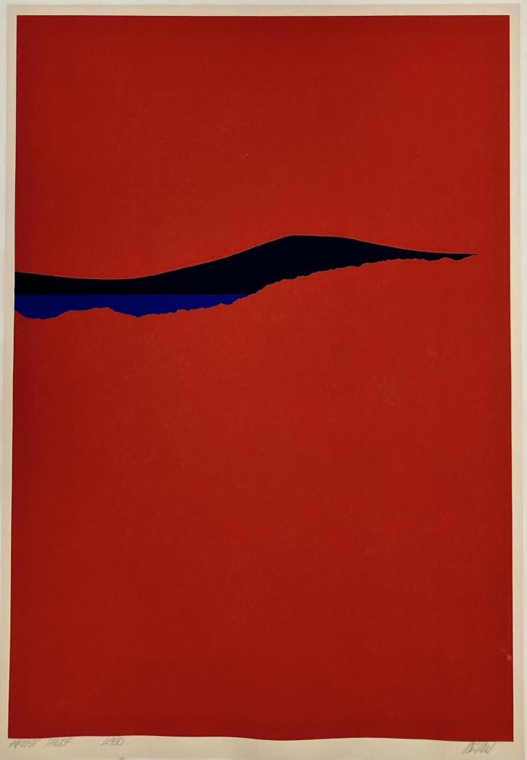 Abstract Color Silkscreen, Signed 1960s (1 of 5)