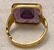 Egyptian Revival 15k Gold & Carved Amethyst Ring - 4