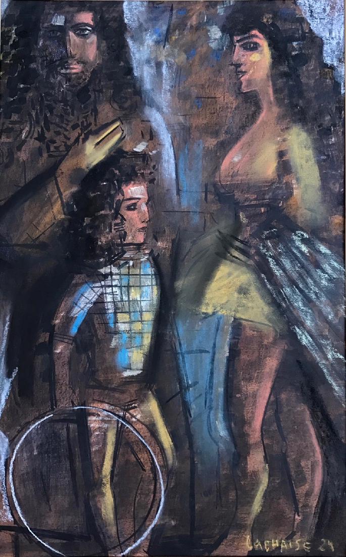 Modern Expressionist FREAK SHOW Painting Lachaise, 1924 (1 of 4)