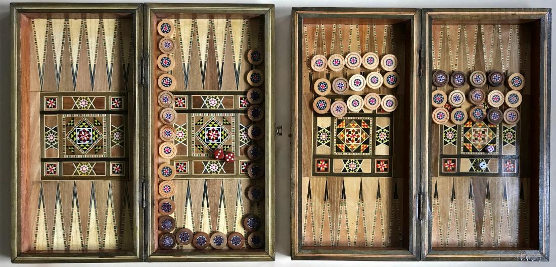 Middle Eastern Marquetry Backgammon Game Sets (1 of 5)