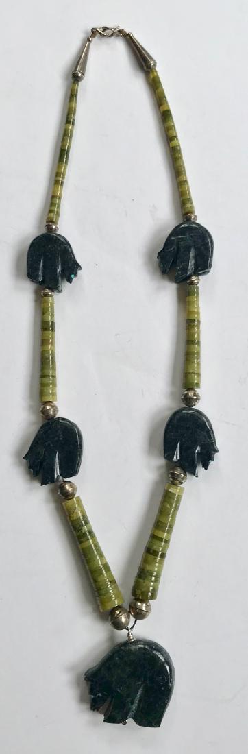 Zuni Bear Fetish Necklace W/ Heishi, Eriacho Studio (1 of 5)