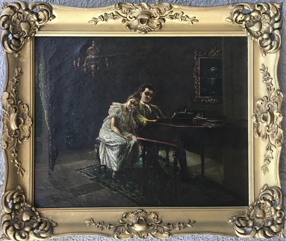 19th C. European Painting COURTING COUPLE G Beltrone (1 of 5)