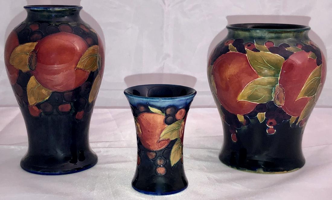 Three Moorcroft Pomegranate Vases 1920/30s (1 of 7)
