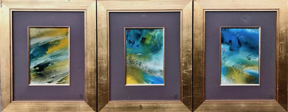 Chinese Impressionist Aerial Landscape Paintings Signed (1 of 8)