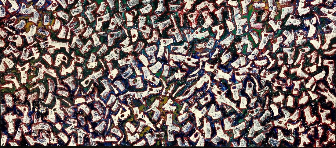 MARTHA ARMSTRONG Abstract Oil Painting 1985 (1 of 5)