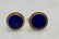 14k Yellow Gold Cufflinks With Lapis Lazuli K.L.