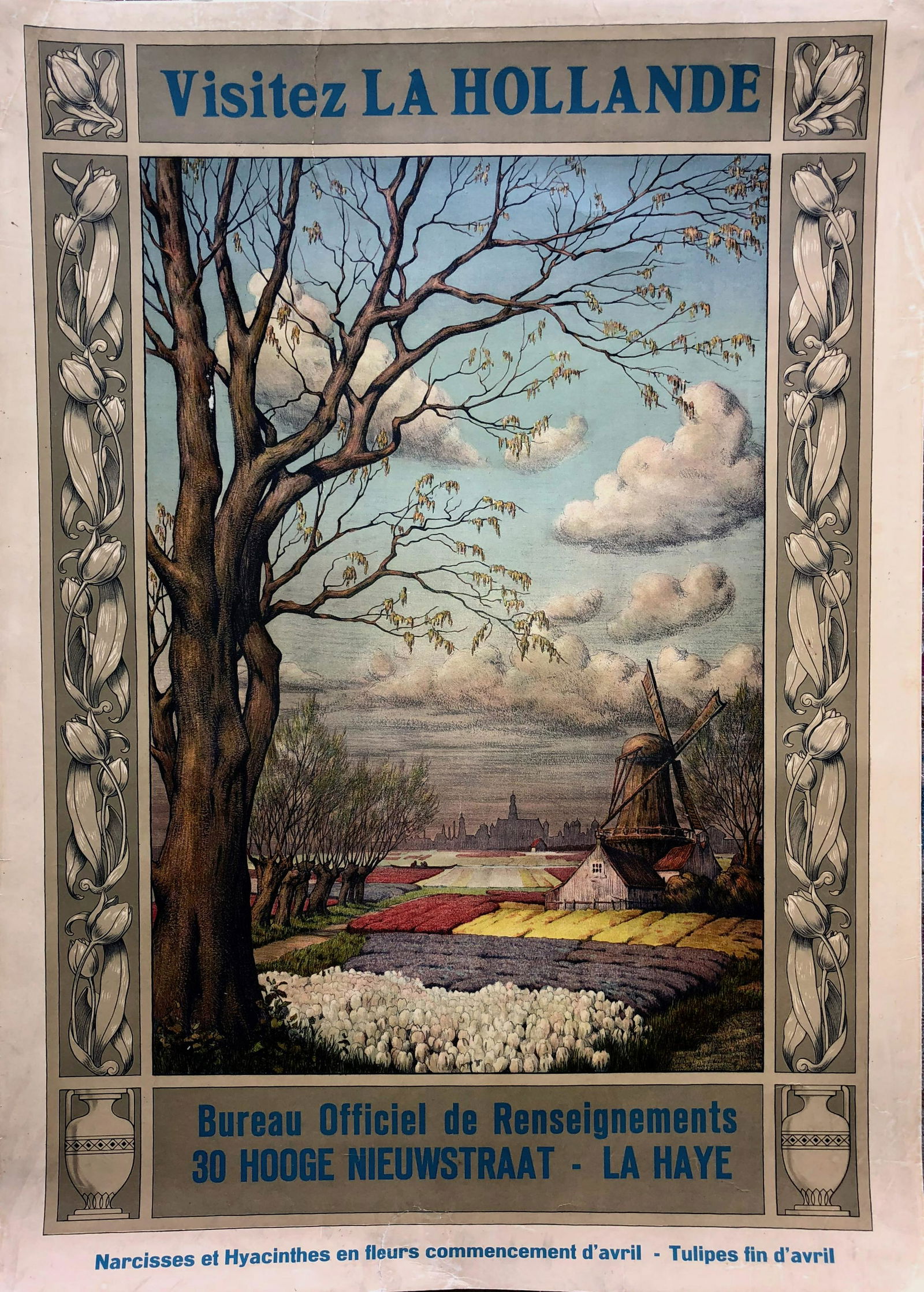 Travel Poster VISITEZ LA HOLLANDE Netherlands,1930s (1 of 4)