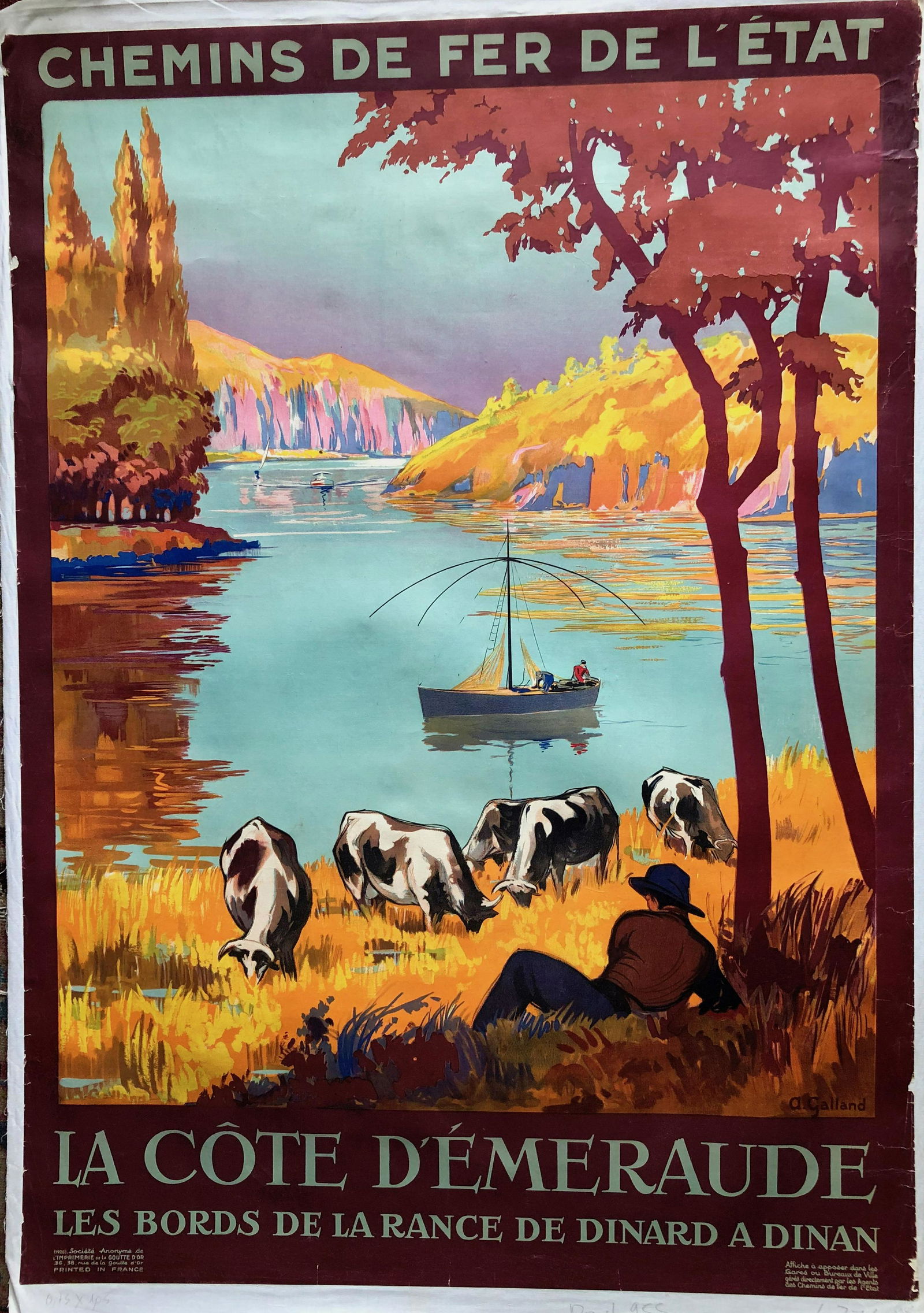 Railway Travel Poster LA COTE D’EMERAUDE France (1 of 6)