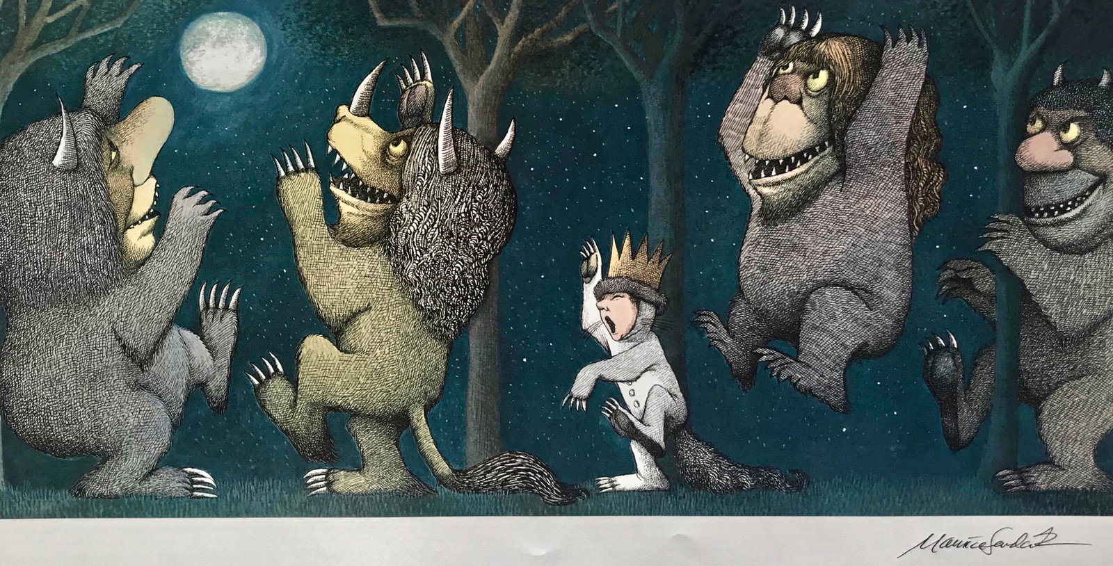 Maurice Sendak Hand-Signed WHERE THE WILD THINGS ARE (1 of 4)