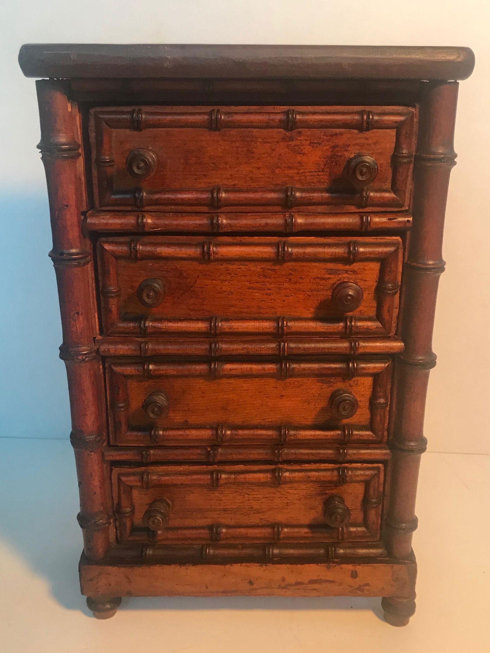 Salesman Sample Victorian Faux Bamboo Chest (1 of 3)