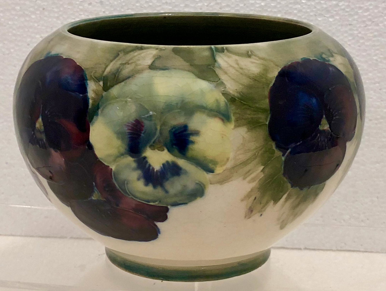 William Moorcroft Pansy Bowl, circa 1913 (1 of 6)