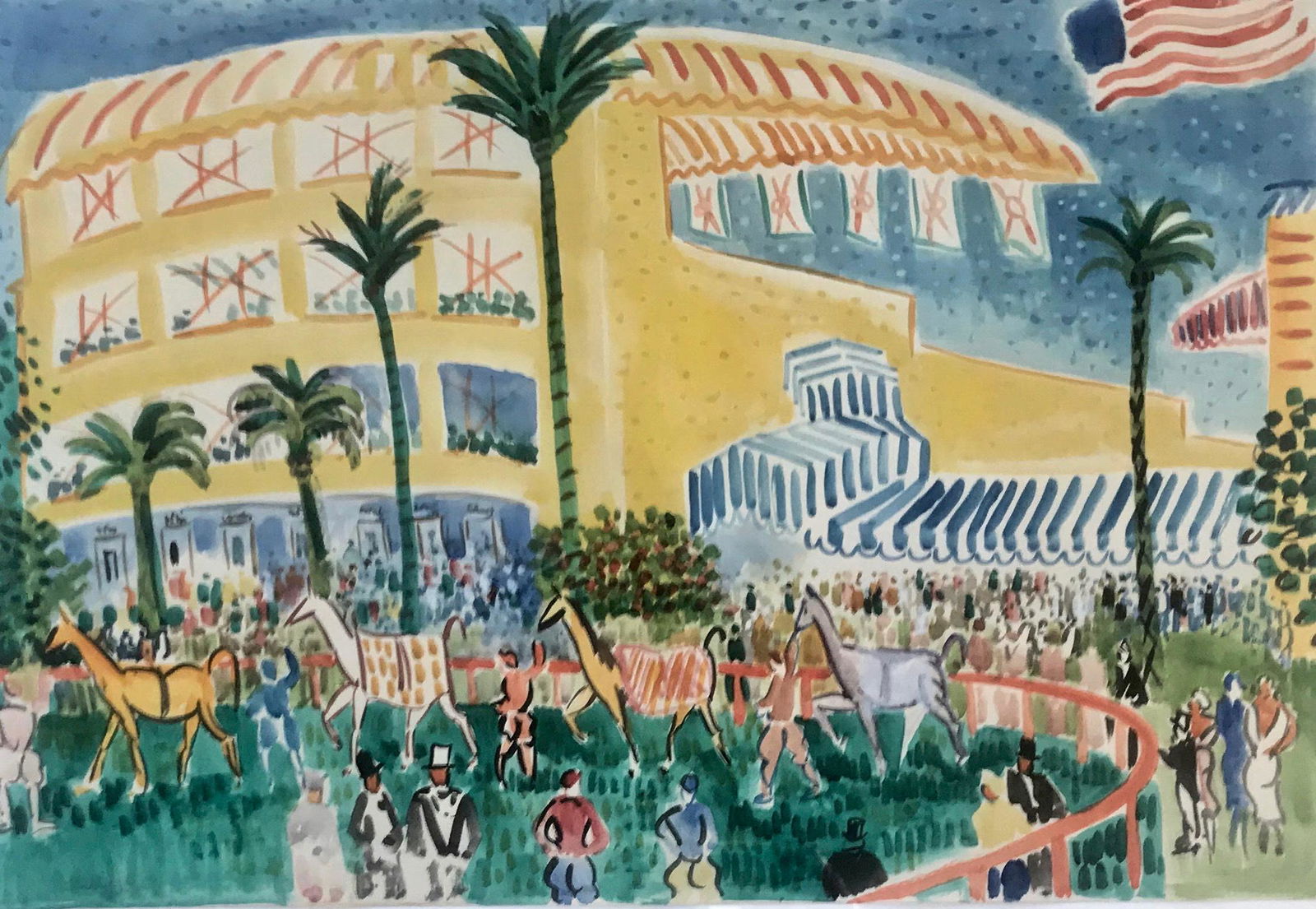 Modernist Abstract Painting EQUESTRIAN SHOW 1960s (1 of 3)