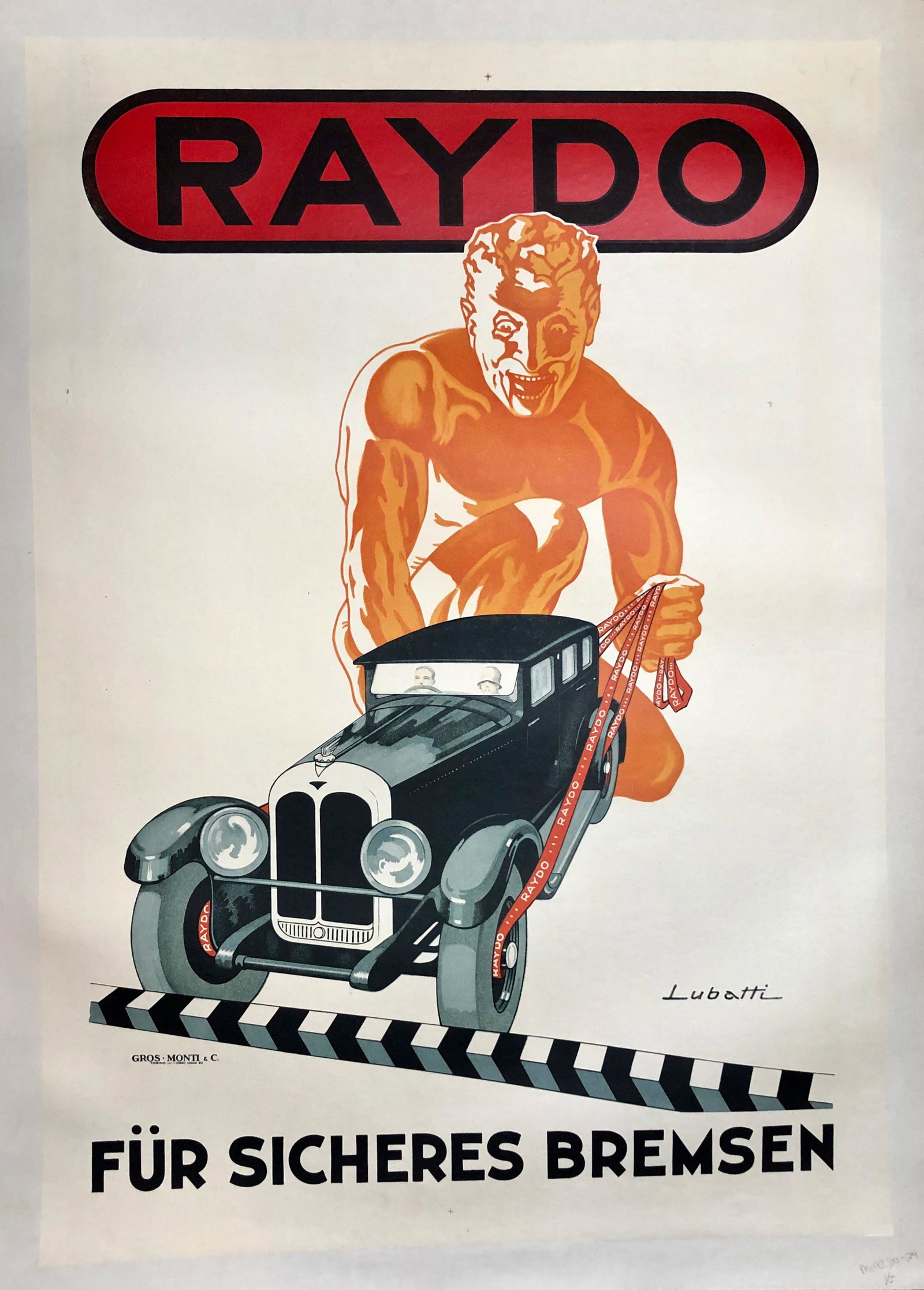 Auto Advertisement Poster RAYDO Lubatti 1935 (1 of 3)