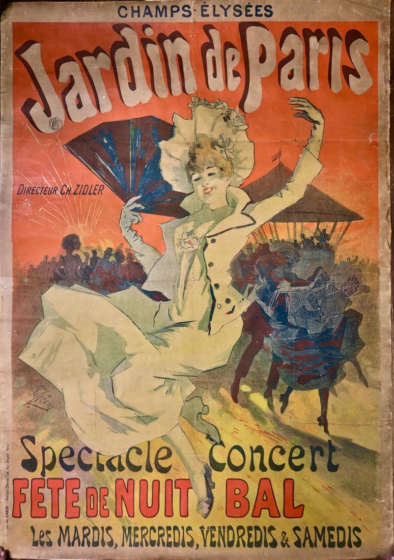 Original Jules Cheret JARDIN DE PARIS 1890 (1 of 6)