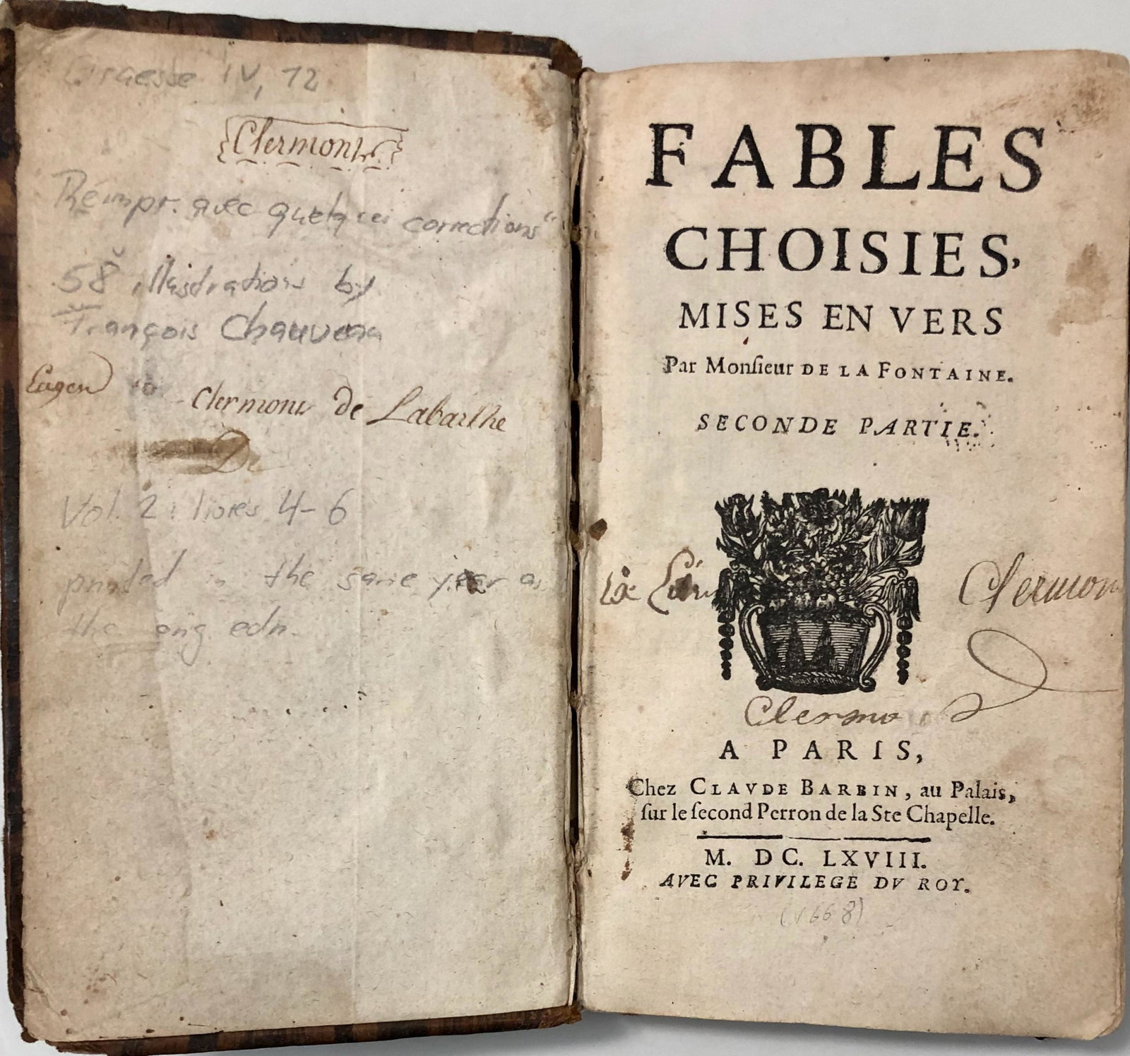 FABLES OF JEAN DE LA FONTAINE,1668 (1 of 7)