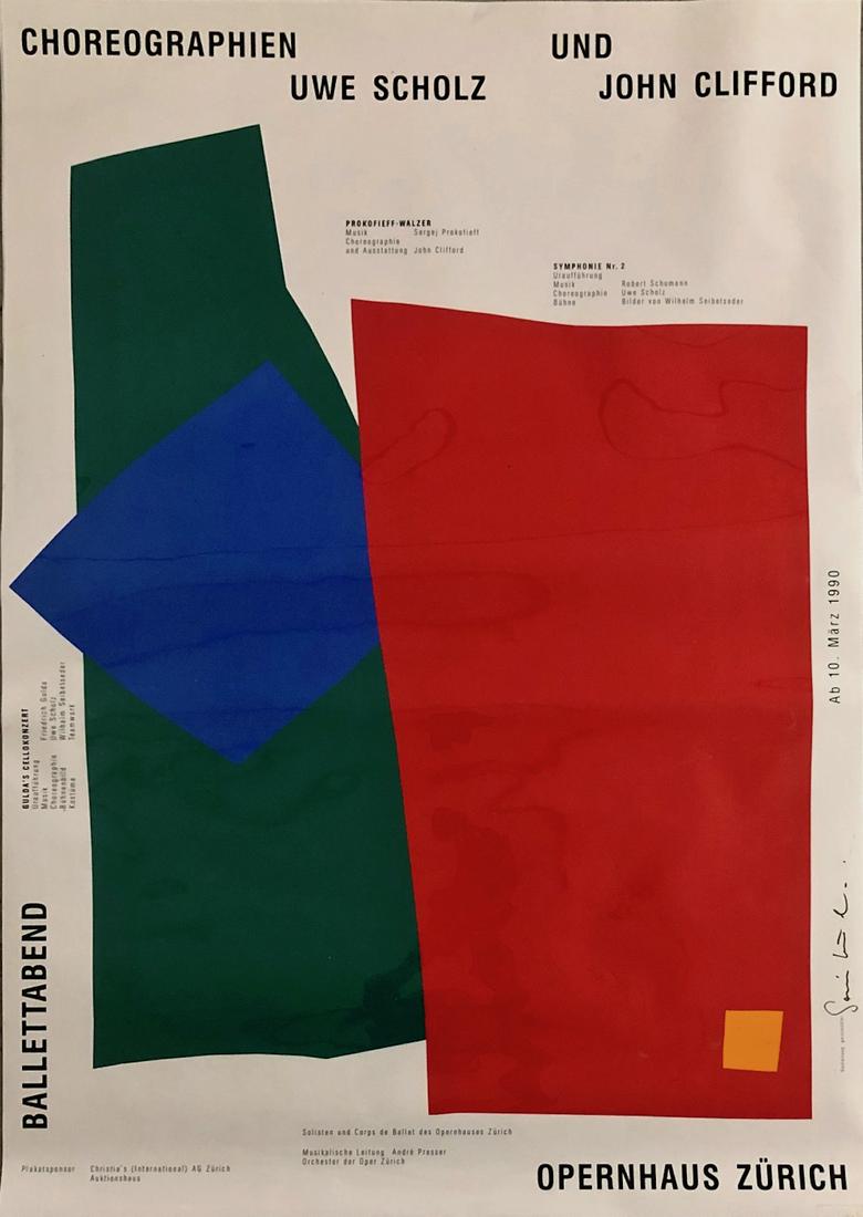 Geissbuhler Domenic K. Hand-Signed Ballet Poster1990 (1 of 3)