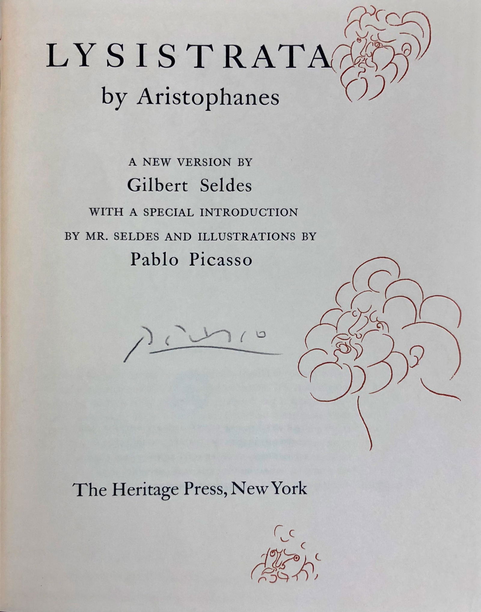 Aristophanes, LYSISTRATA Hand-Signed PICASSO, 1962 (1 of 8)