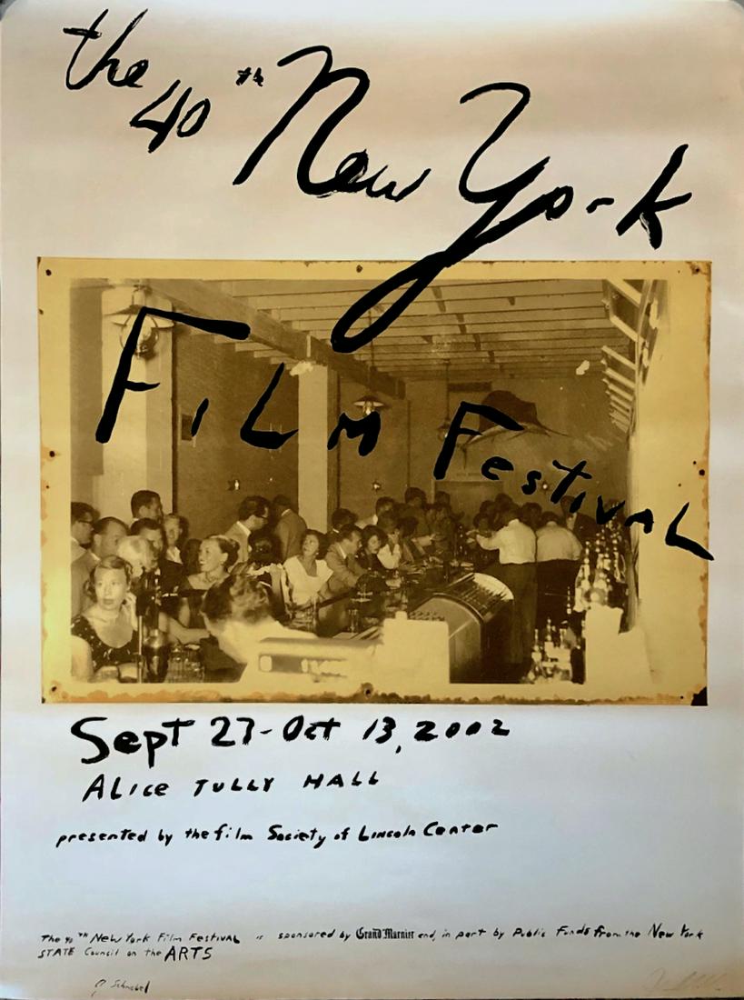 Julian Schnabel Hand-Signed N.Y.C. Film Festival, 2002 (1 of 4)