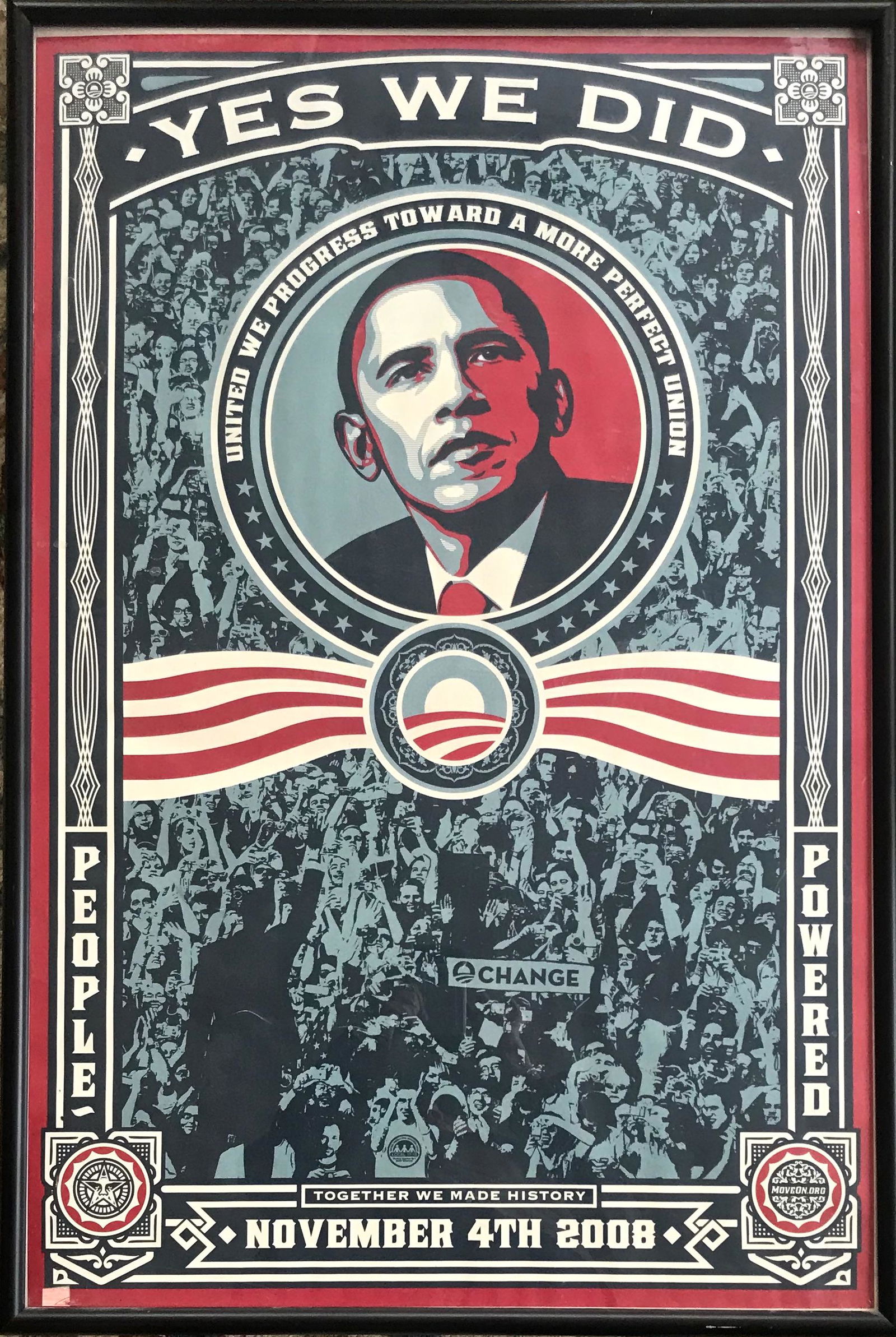 OBAMA YES WE DID Shepard Fairey 2008 (1 of 2)