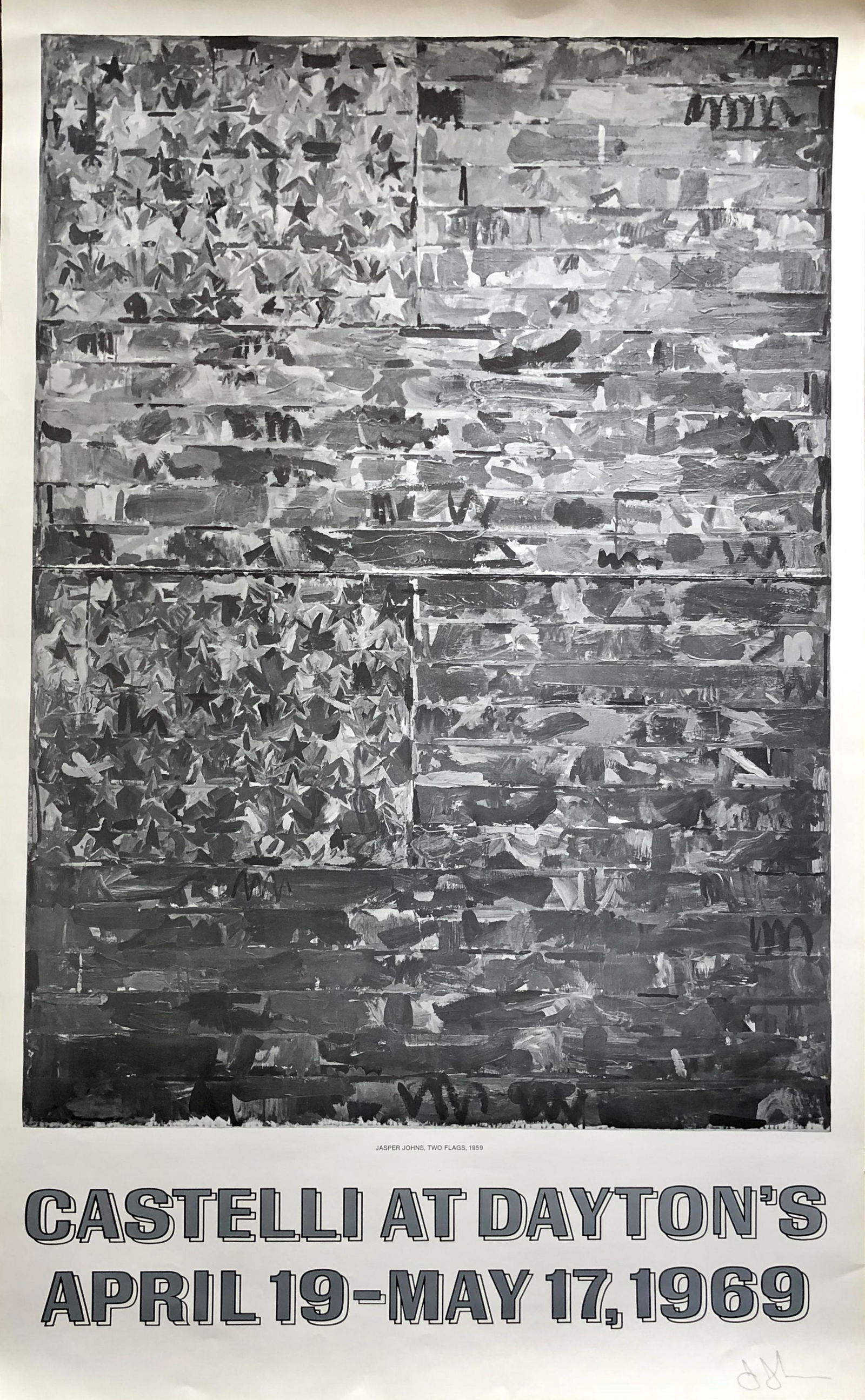 JASPER JOHNS Inscribed Exhibition Poster,1969 (1 of 4)