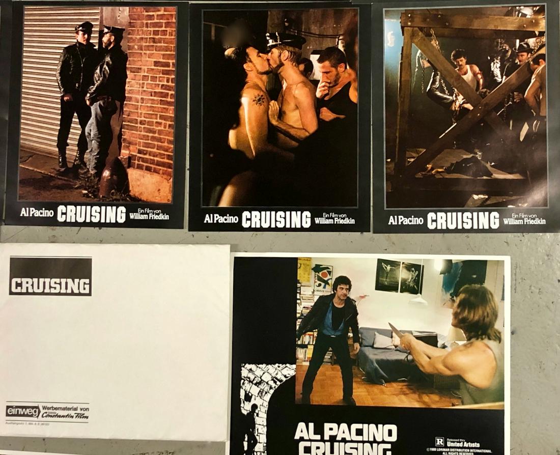 CRUISING Movie Promotion Advertisement Al Pacino 1980: Cruising film authentic movie memorabilia directed by William Friedkin starring Al Pacino, 1980. Fascinating glimpse of (the cruising) subculture, with scenes shot in real downtown leather bars. Twent