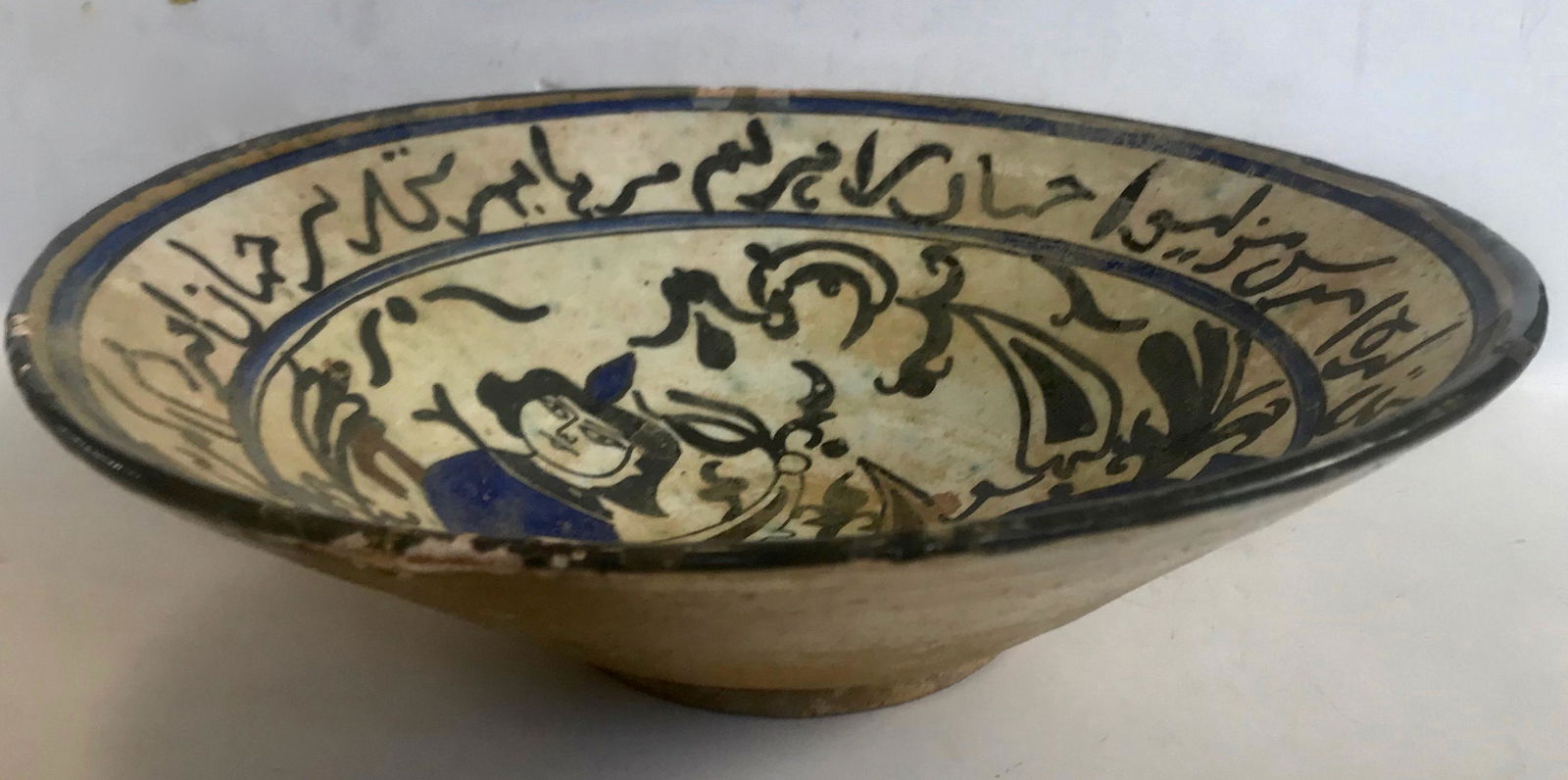 A Middle Eastern Pottery Bowl, Dimension 9 1/2 inches (1 of 4)