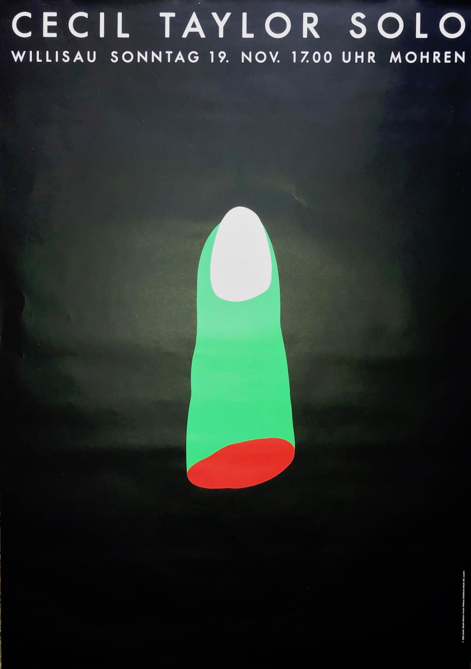 Cecil Taylor Solo Jazz Poster, Niklaus Troxler 1989 (1 of 3)