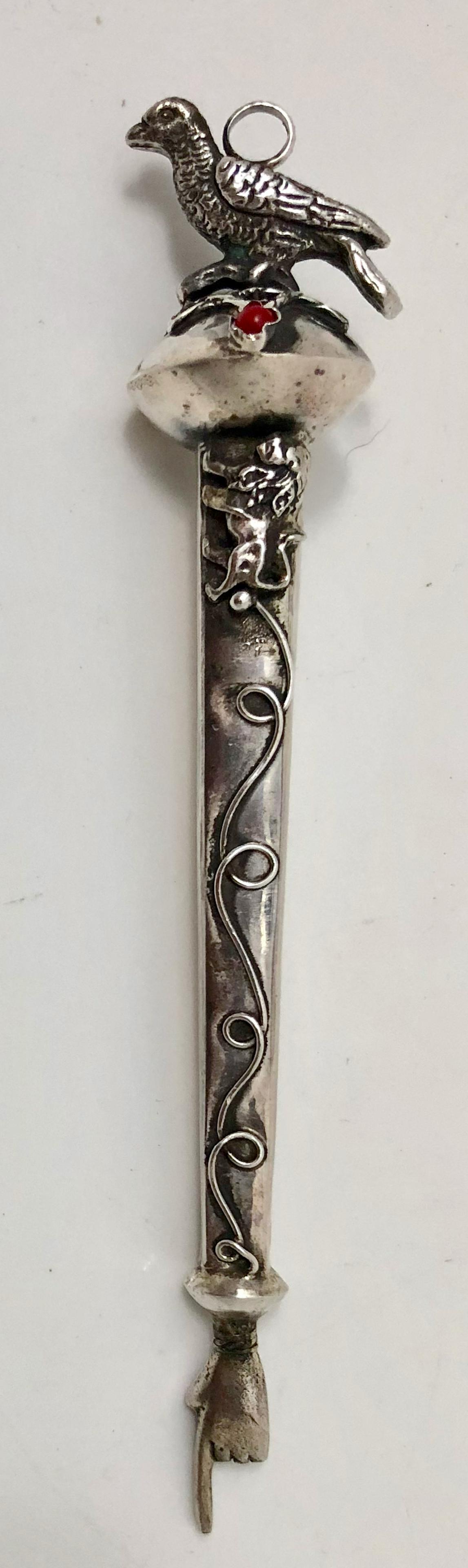 19th Century Russian Sterling Silver Torah Pointer Yad (1 of 9)