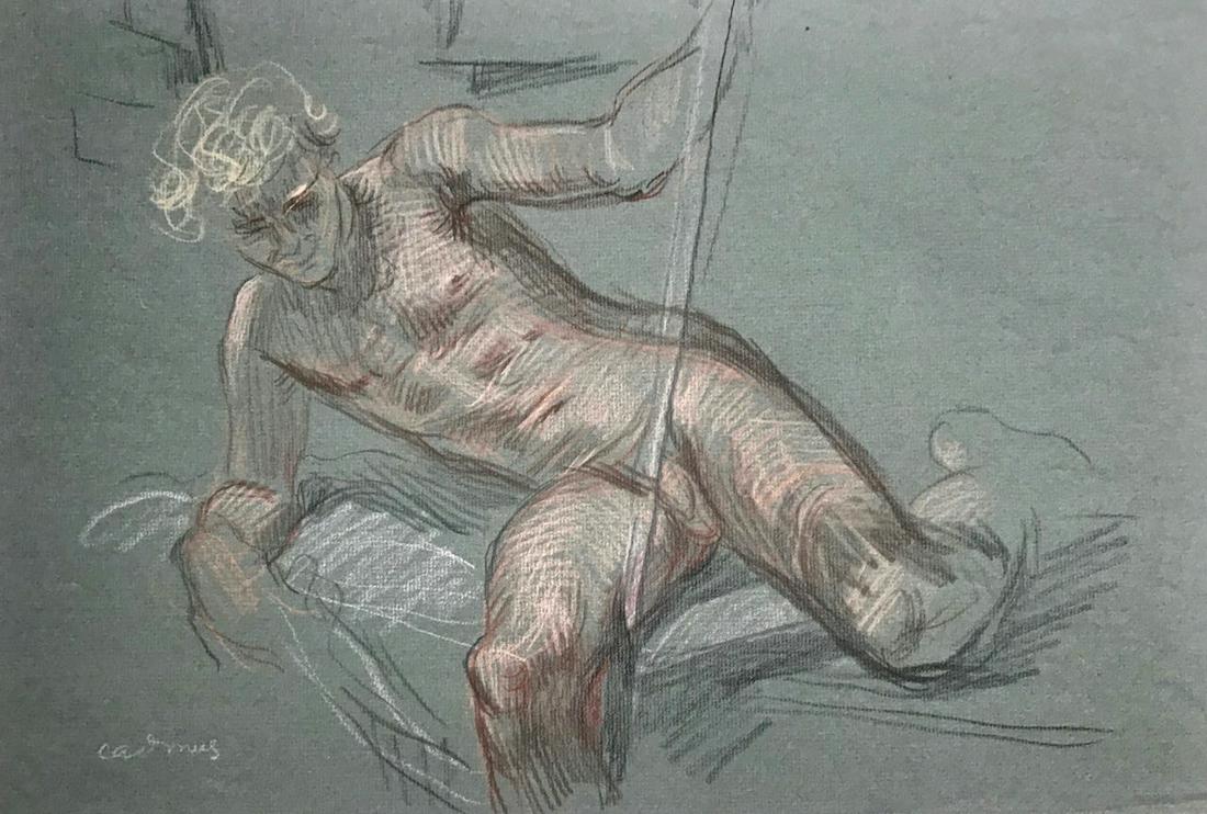 Paul Cadmus Original Drawing DAVID & GOLIATH c.1960s (1 of 3)