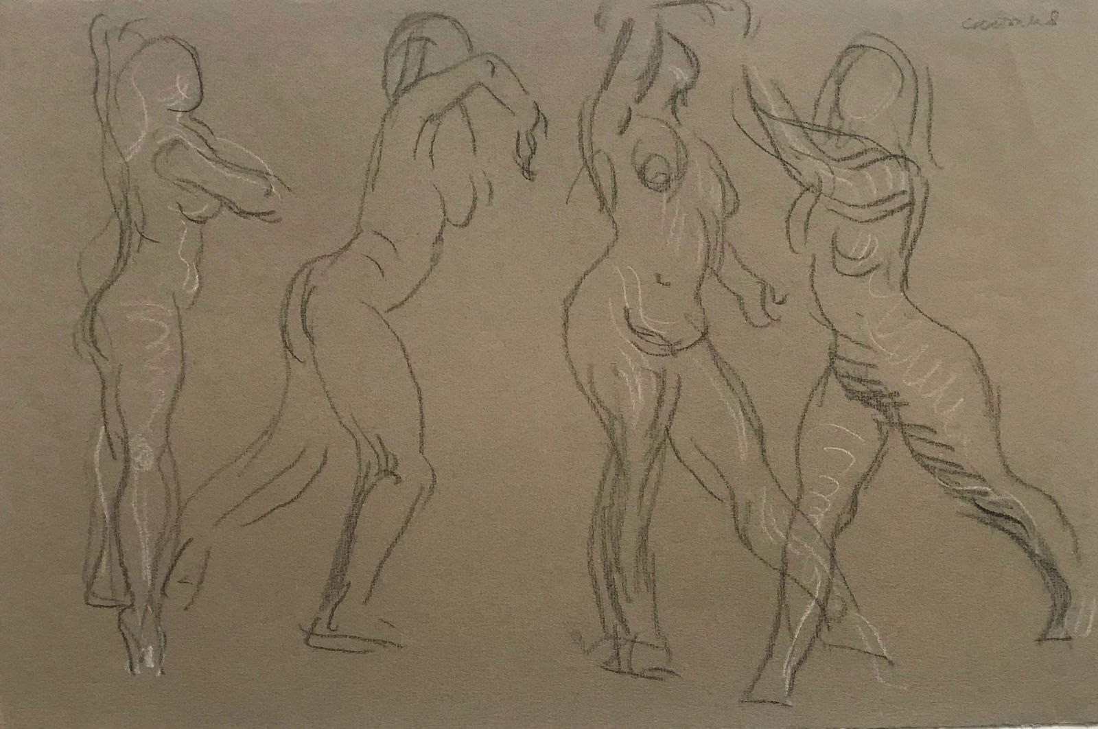 Paul Cadmus Original Drawings DANCING NUDES, c.1960s (1 of 4)