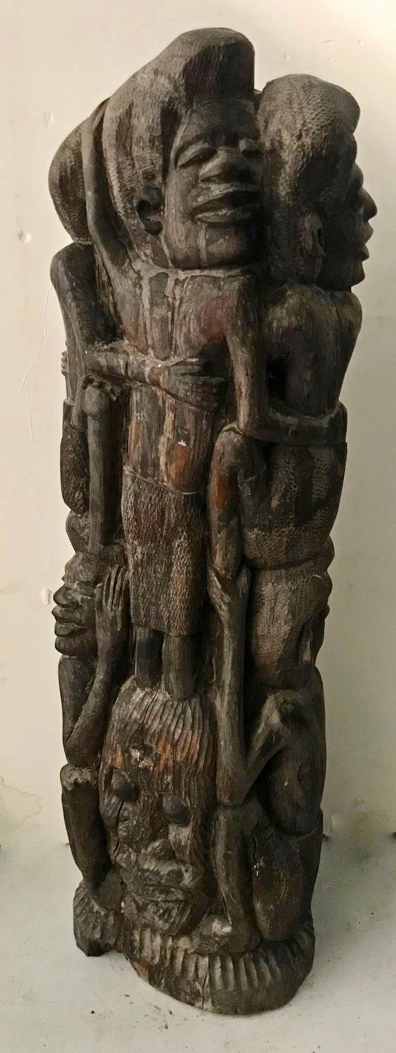 Antique Carved Ironwood Ancestral Spirit Totem (1 of 5)