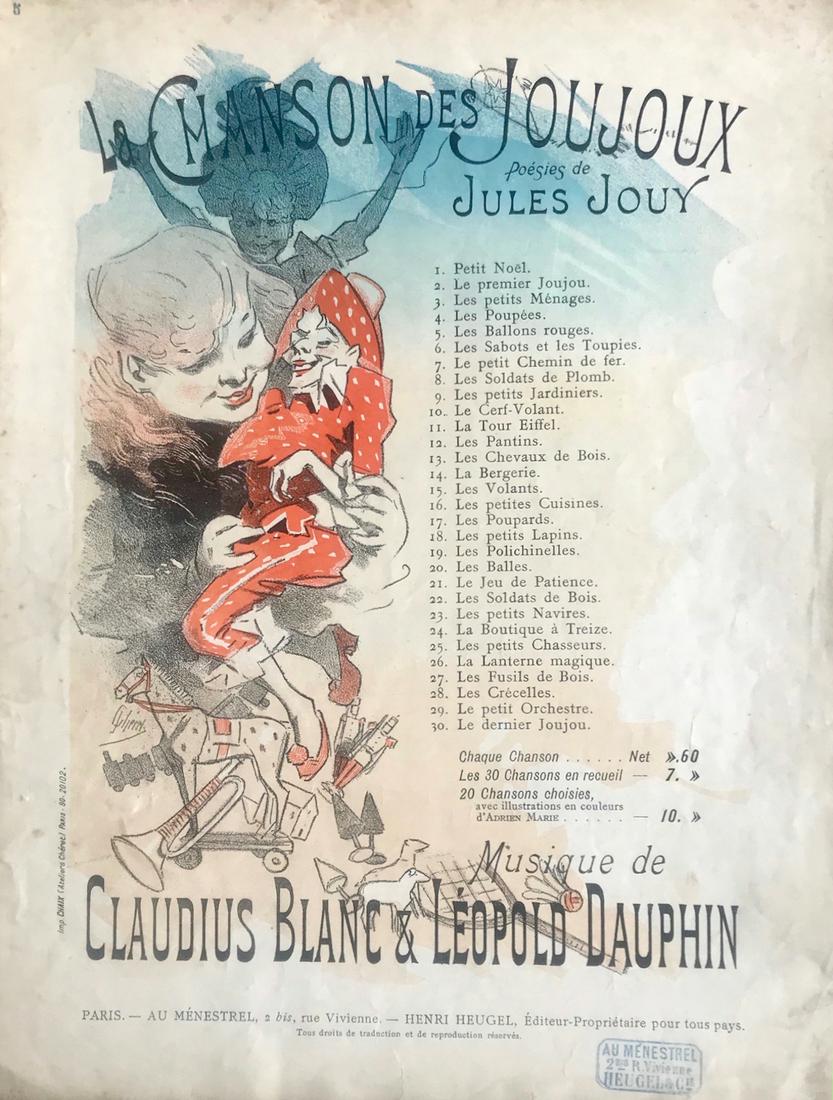 Jules Cheret Music Sheet Cover Art, Paris 1892 (1 of 5)