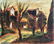 Israeli Abstract Impasto Village Painting BEN DAVID