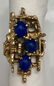 Modern Abstract 14k Gold Ring w/ Lapis Lazuli
