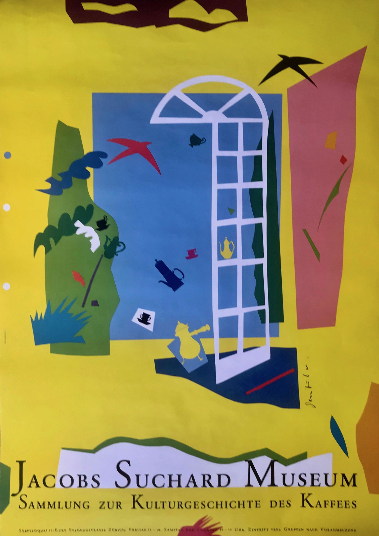 Geissbuhler Signed Chocolate SUCHARD Poster, 1988 (1 of 3)