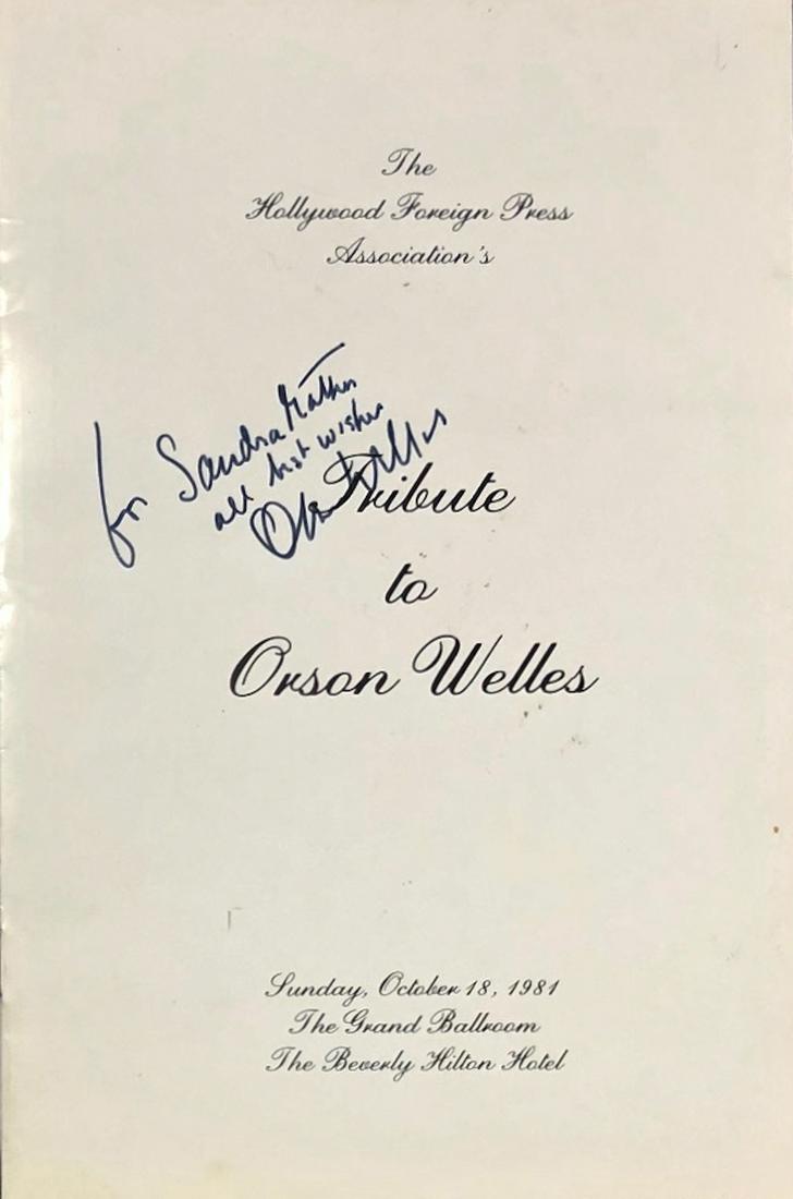 Orson Welles Inscribed Hollywood Press Program, 1981 (1 of 4)